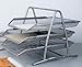 3-Tier Steel Mesh Office Desk Tray, (11 5/8