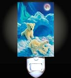 Polar Bear Aurora Decorative Night Light