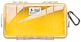 Pelican 1060 Yellow Micro Case with Clear Lid and Carabiner
