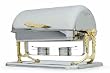 Windway Chafer, Full Size, 8.3 qt, Stainless, Silverplated w Brass Accents
