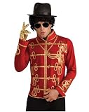 jacket with gold screen printed design. Pants no Wig, glasses, hat and gold sequin glove sold separ