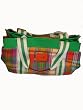 WOMEN'S TOMMY HILFIGER MEDIUM LOGO ITEMS ICONIC HANDBAG (GREEN PLAID)