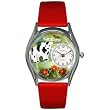 Whimsical Watches Unisex Cow Silver Watch Watch S0110001