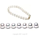 Single Strand 7-7.5 Inches 6.5-7mm White Freshwater Cultured Pearl Bracelet