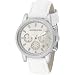 Michael Kors Watches White Leather Chronograph with Stones