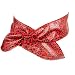 RED CHEETAH SOFT WIDE SPOT WRAP BELT WITH TINY BUCKLE