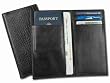 Croco Embossed Black Leather Document Holder