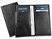 Croco Embossed Black Leather Document Holder