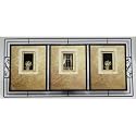 Triple Photo Frame, Metal, Tuscan Bronze finish, Holds (3) three 8"x10" Horizontal or vertical photos