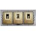 Triple Photo Frame, Metal, Tuscan Bronze finish, Holds (3) three 8