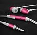 In Ear iPhone Headphones with Microphone and Play/Pause Button in Pink