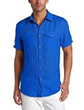 Kenneth Cole Mens Linen Solid Shirt