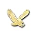 14K Solid Yellow Gold Medium Eagle Charm Pendant