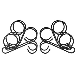 Set of 2 Black Wrought Iron Scroll Book End Wine Racks from Oenophilia - 010005 by Oenophelia
