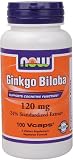 NOW Foods Ginkgo Biloba 120mg, 100 Vcaps