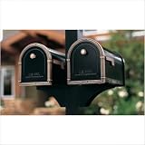 Architectural Mailboxes 5512W Decorative In-ground Post Side Support Bracket for One Mailbox - White