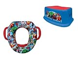 Marvel Heroes Potty and Step Stool Combo Set, Blue