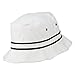 Striped Hat Band Fisherman Bucket Hat - White Black