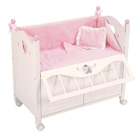 <b>Tot Tutors Touch Her Heart Wooden Doll Crib</b>