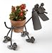BANDANA/YARDBIRDS Collectible Metal HOUND PUPPY Dog 4 FLOWER POT HOLDER