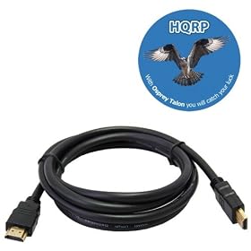 HQRP 6ft 1.8m Gold-plated HDMI Audio Video Cable M/M compatible with Samsung Series 9 NP900X3A-B01UB 900X1A-A01 900X1B-A01 900X3A-B02 Laptop + Coaster