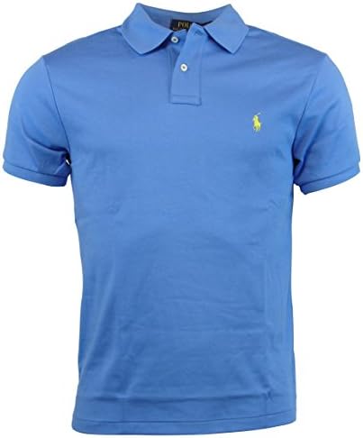 Polo Ralph Lauren Mens Custom Fit Interlock Polo Shirt - M - Greenwich Blue