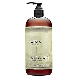WEN Chaz Dean Sweet Almond Mint Cleansing Conditioner 16 oz with Free Pump