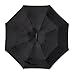 Ylovetoys Double Layer Folding UV Proof and Windproof Inverted Umbrella with C-Shaped Hand for Car Outdoor (Pure Black)