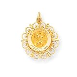 14k Saint Christopher Medal Pendant