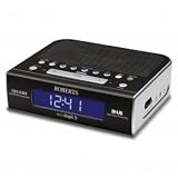 Roberts ECO5-BLACK Roberts ECO-5 DAB/FM Clock Radio in Black