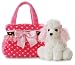 Aurora Plush Fancy Pals Pet Carrier Fancy Pink Polka Dot