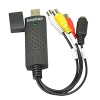 EarlyBirdSavings EASYCAP USB 2.0 DVR Video Capture Adapter With Audio for Windows XP Win7(32)