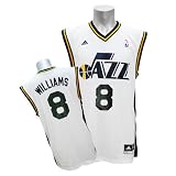 (アディダス)Adidas NBA ジャズ #8 デロン・ウィリアムス Revolution Replica ジャージ (ホーム) - L