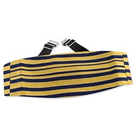 Scoula by Principessa navy blue silk cummerbunds