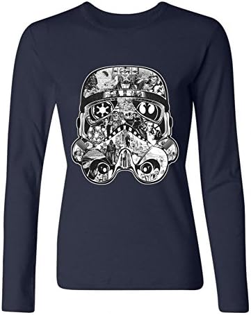 Jahei Custom Star Wars Stormtrooper Scenes Woman Tshirt Long Sleeve Royal Blue S