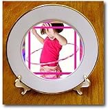 Hula Hoop Girl - 8 Inch Porcelain Plate