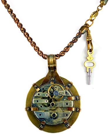Steampunk Metalwork Pocket Watch Movement Necklace, READY to SHIP