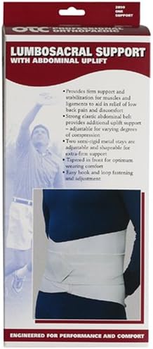 OTC Lumbo-Sacral Support, Abdominal Uplift, 11-Inch back, Strong Compression Elastic, 2X-Large