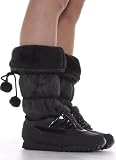 Bottes De Neige Pluie Fourrées Caoutchouc Apres Ski Femme Chaussures Moon Boots