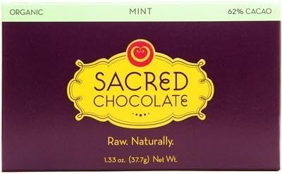 Sacred Chocolate Organic Mint Chocolate 1.33 Oz (11 Pack)