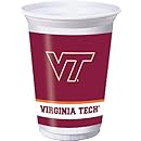 Creative Converting 8 Count Virginia Tech Hokies Printed Plastic Cups, 20-Ounce