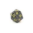 Chessex Speckled 16mm d20 Dice, Urban Camo with numbers