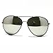 Black Super Oversized Aviator Sunglasses Unisex Fashion Big Mirror Lens