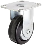 RWM Casters 30 5″ Diameter Durastan Wheel Kingpin Light Medium Duty Rigid Plate Caster with Roller Bearing, 4-1/4″ Length X 3-3/4″ Width Plate, 575 lbs Capacity Range