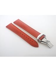20mm Deployment Leather Strap for Omega Seamaster Orange20