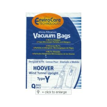 Set A Shopping Price Drop Alert For Hoover WindTunnel Upright Type Y Vacuum Bags Microfiltration with Closure - 9 Pack, Compare With Hoover Part # 4010100Y