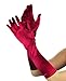 NYFASHION101 Solid Color Elegant Formal Arm Length Satin Gloves, Burgundy