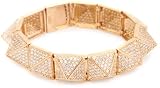 nOir "Tapers and Spikes" Rose Gold Full Pave Pyramid Bracelet