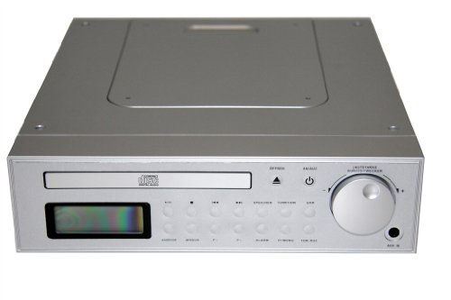 Tevion KCD203 CD in Silber - Unterbaufähiges Stereo-Küchenradio, CD-Player, Alarmfunktion, Sleep-Timer, FM-AM Empfang mit PLL Tuner, 24 Std. programmierbar, LCD-Display