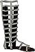 Wild Rose Odelia04 Womens Leatherette Open Toe Studded Knee High Gladiator Sandals